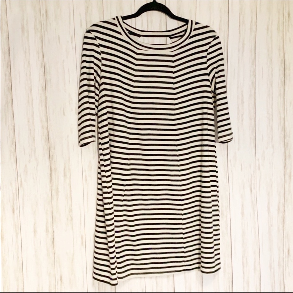 Emma & Michelle Striped Dress Open Back